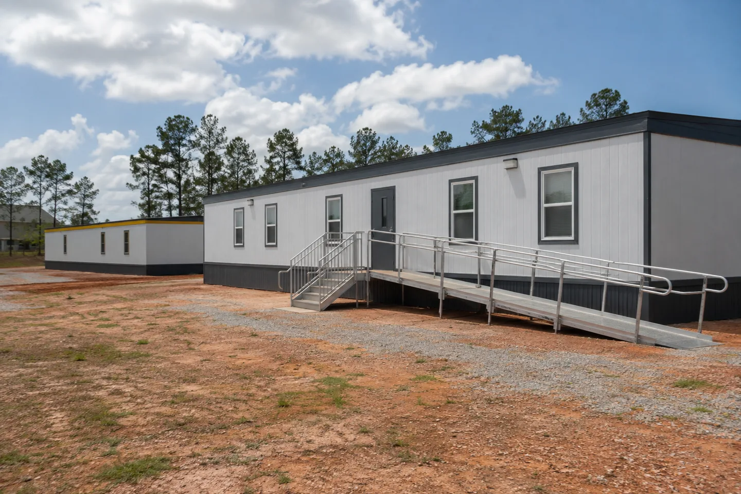 Mobile office or classroom building in a Alabama project setting
