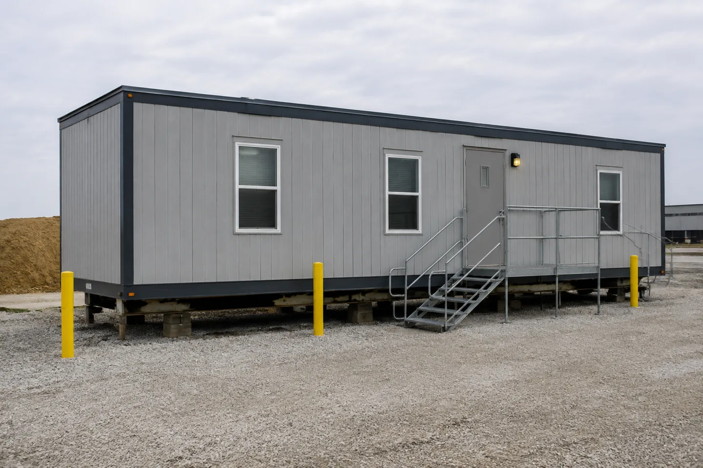 Mobile office or classroom building in a Indiana project setting