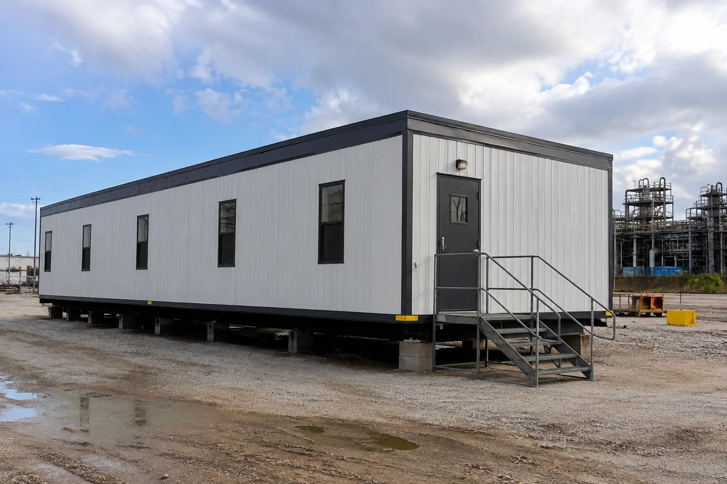 Mobile office or classroom building in a Louisiana project setting