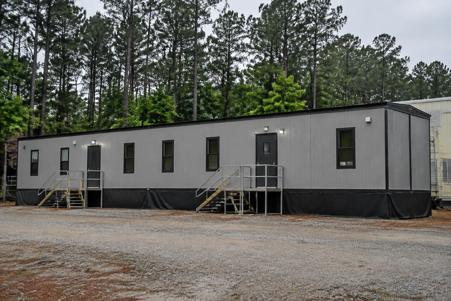 Mobile office or classroom building in a Mississippi project setting